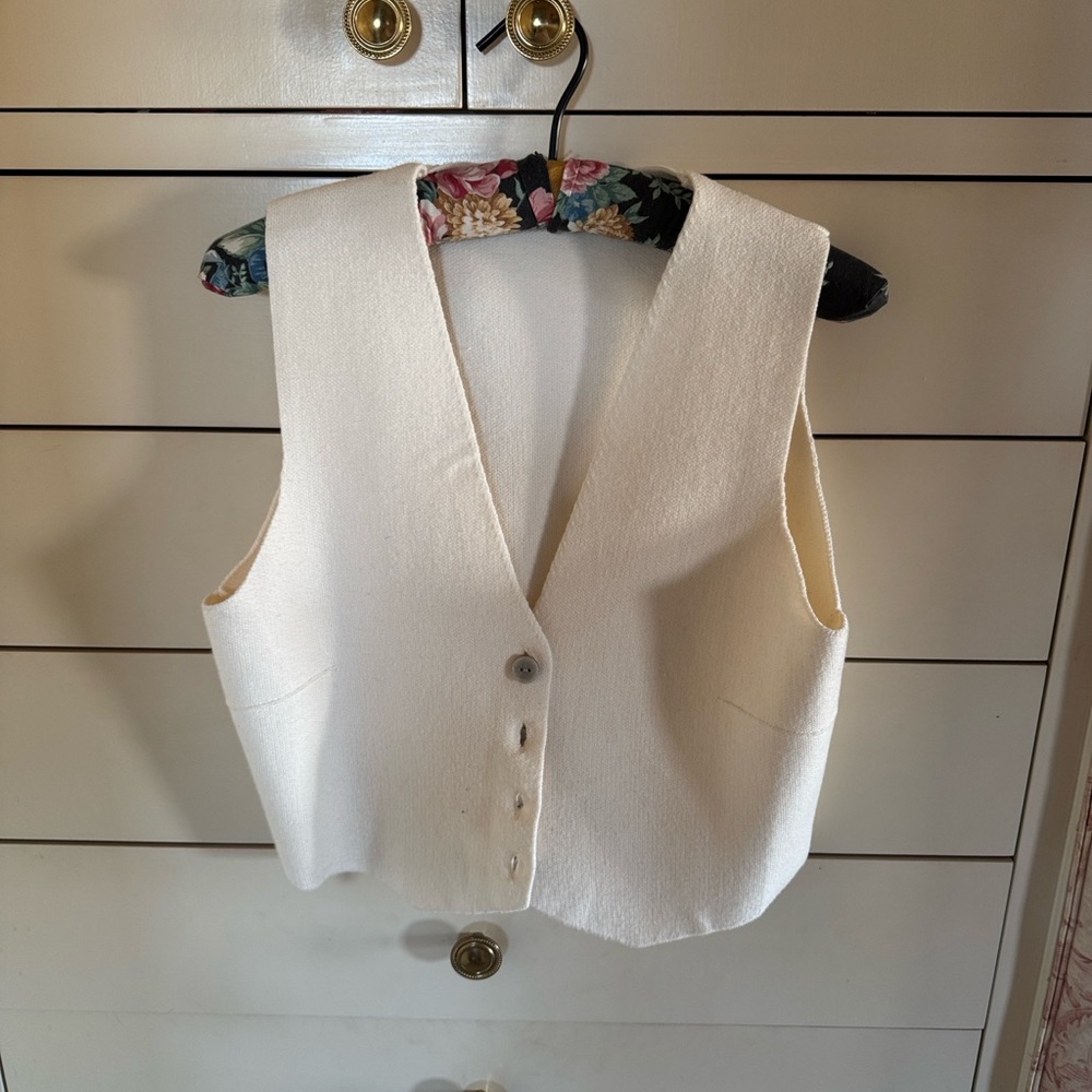 Zara Cream Knit Vest